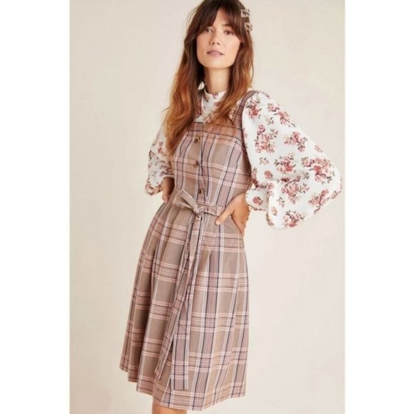Gal Meets Glam Dresses & Skirts - NWT Gal Meets Glam Madison Brown Plaid Dress